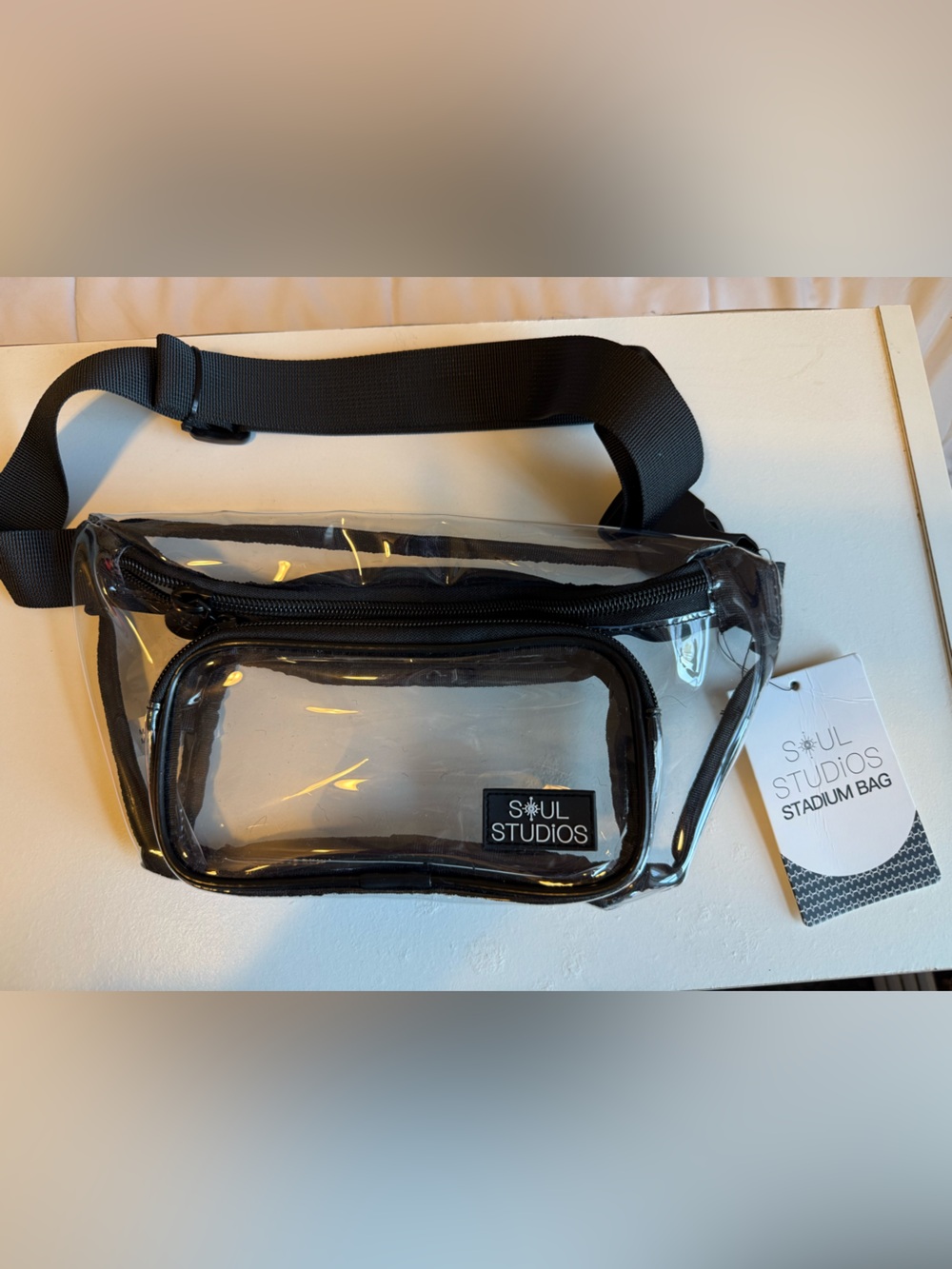 NEW Clear Black Stadium Bag - Fanny Pack